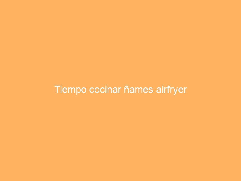 Tiempo cocinar ñames airfryer