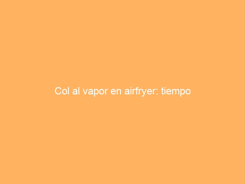 Col al vapor en airfryer: tiempo