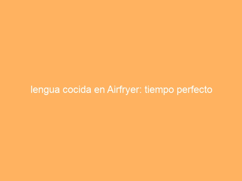 lengua cocida en Airfryer: tiempo perfecto