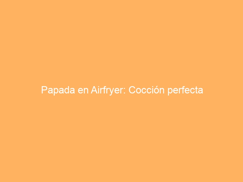 Papada en Airfryer: Cocción perfecta