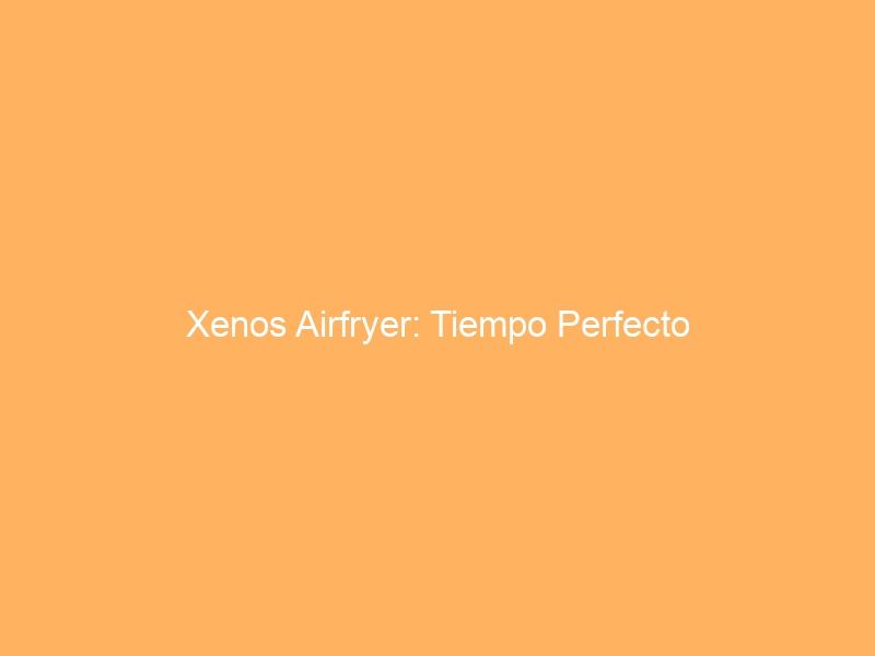 Xenos Airfryer: Tiempo Perfecto