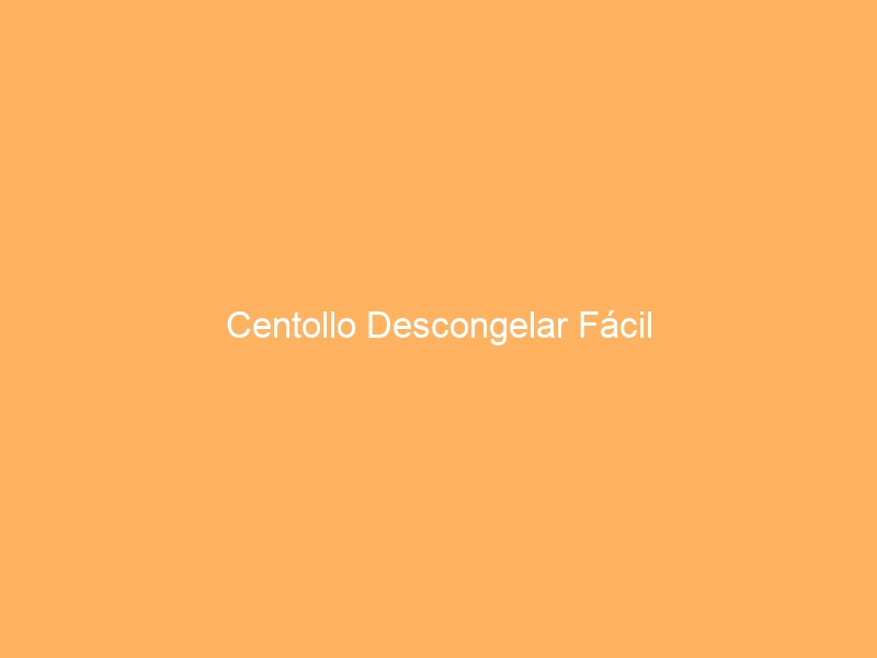 Centollo Descongelar Fácil