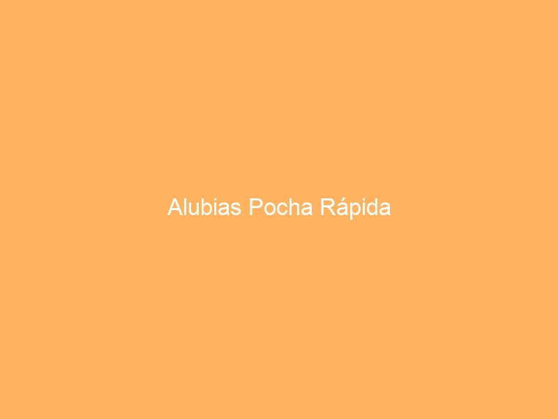 Alubias Pocha Rápida