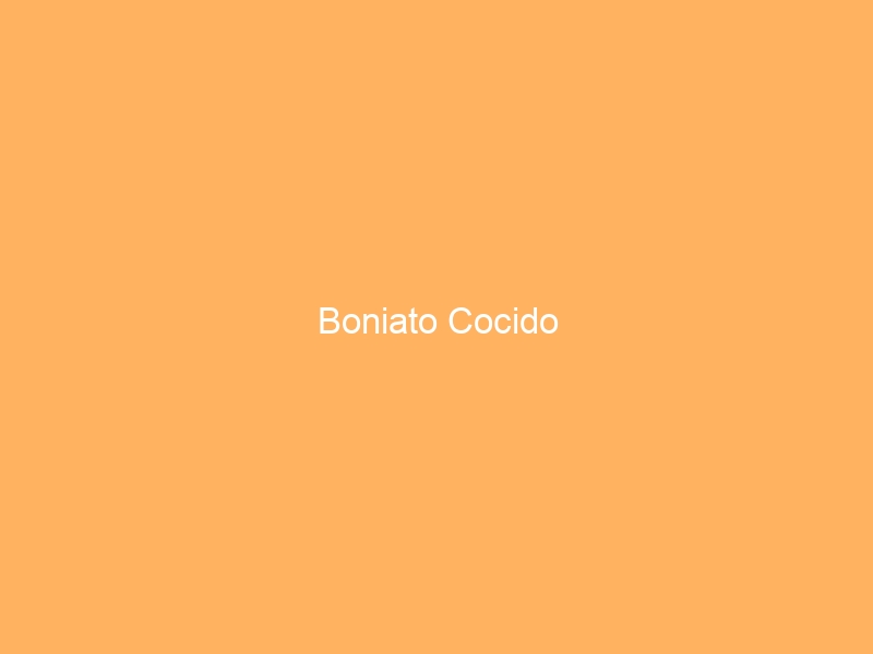 Boniato Cocido