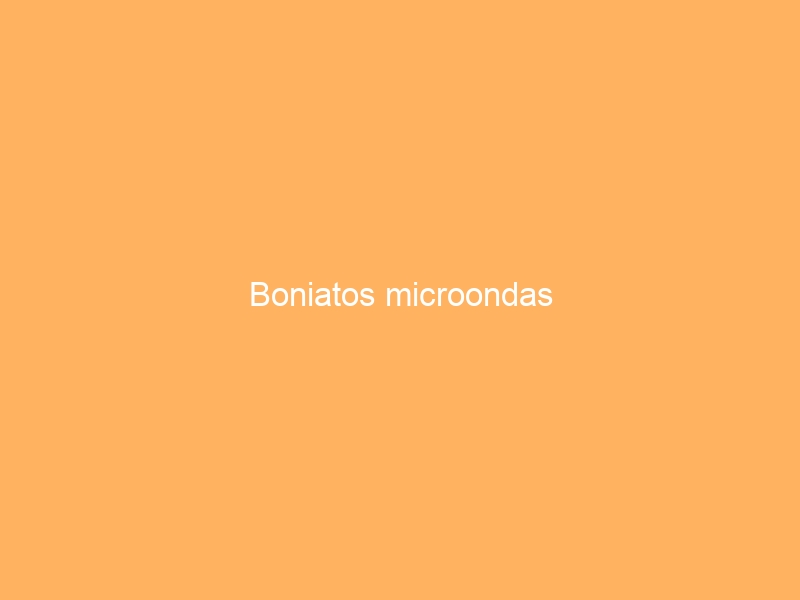 Boniatos microondas