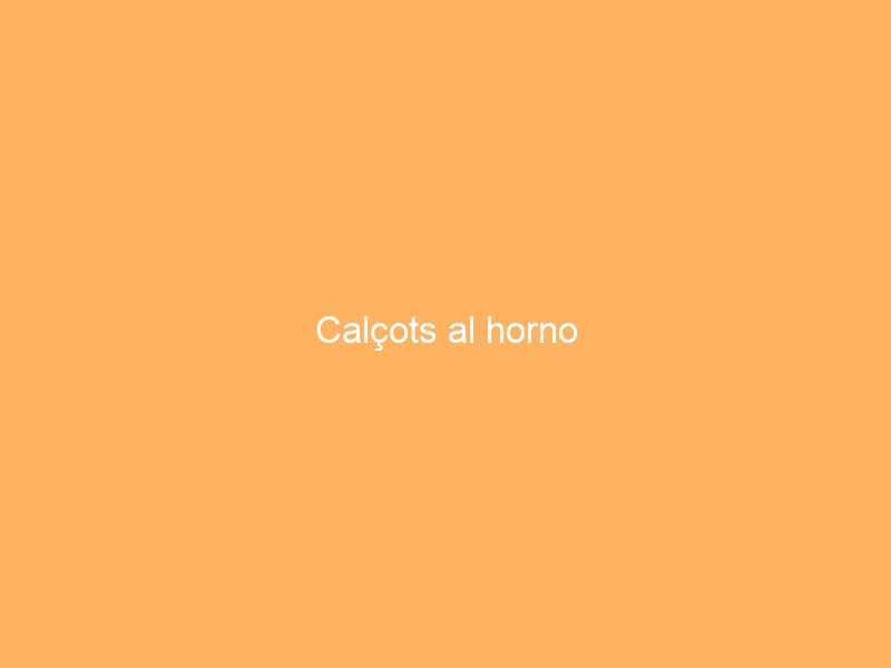Calçots al horno