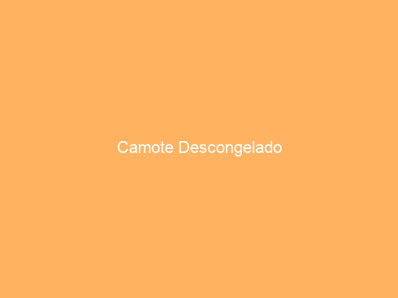Camote Descongelado