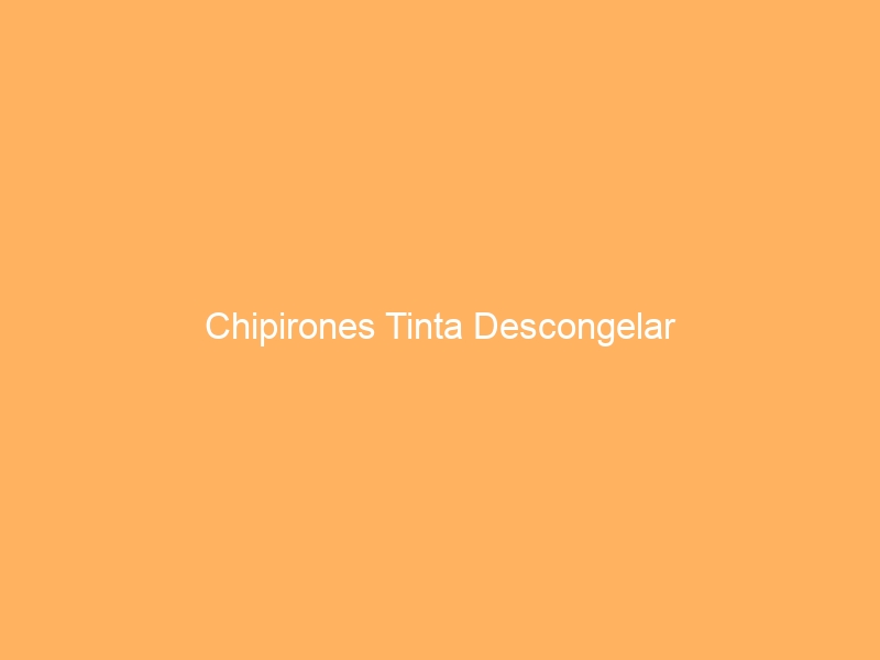 Chipirones Tinta Descongelar