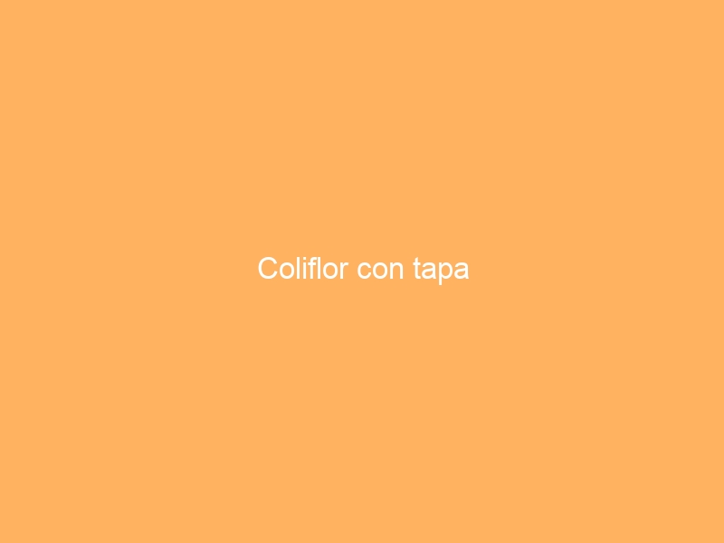 Coliflor con tapa