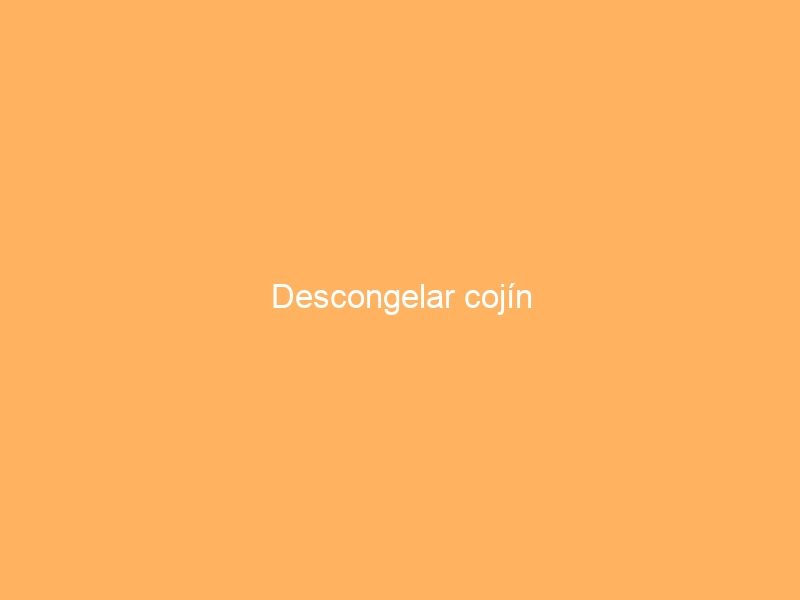 Descongelar cojín