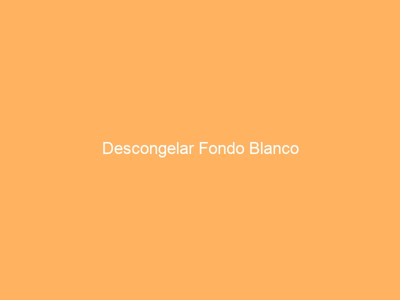 Descongelar Fondo Blanco