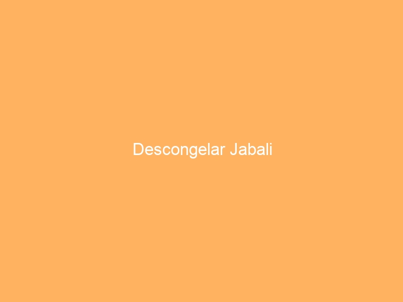 Descongelar Jabali
