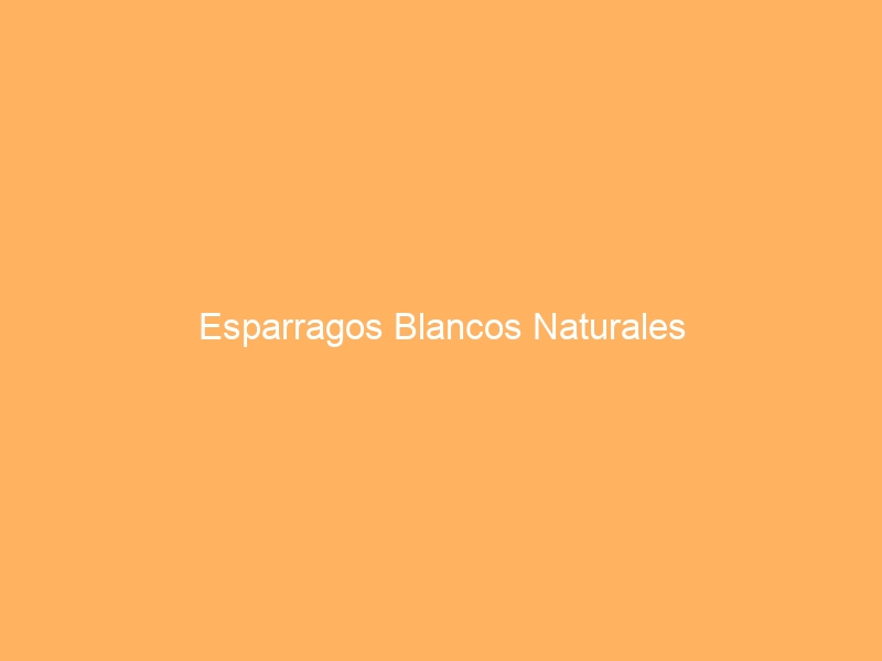 Esparragos Blancos Naturales