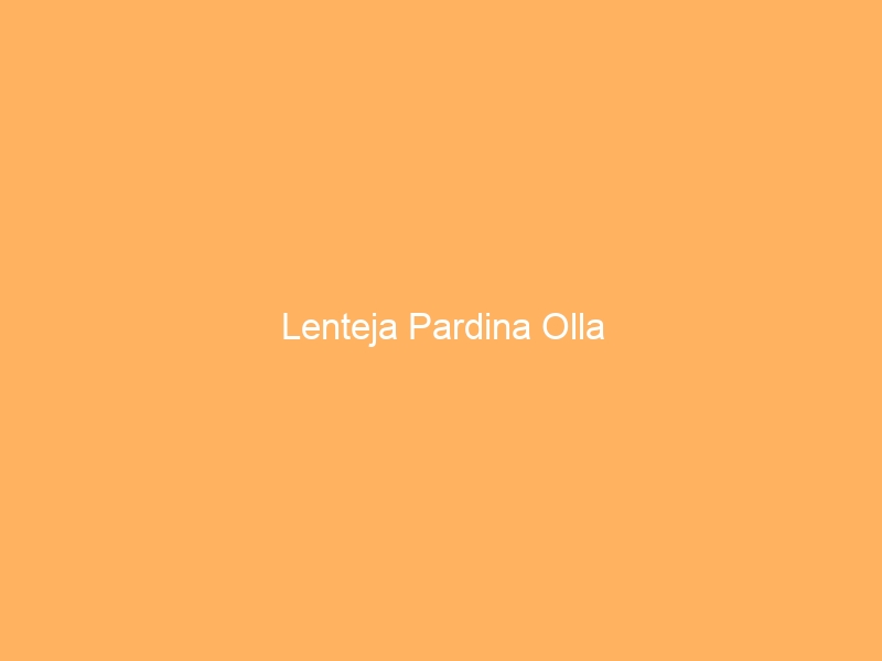 Lenteja Pardina Olla
