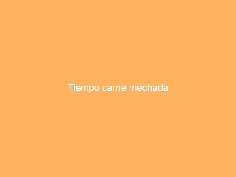 Tiempo carne mechada